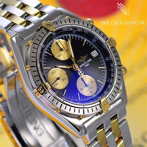 breitling chronomat 18k gold steel black|breitling chronomat 44 blackeye blue.